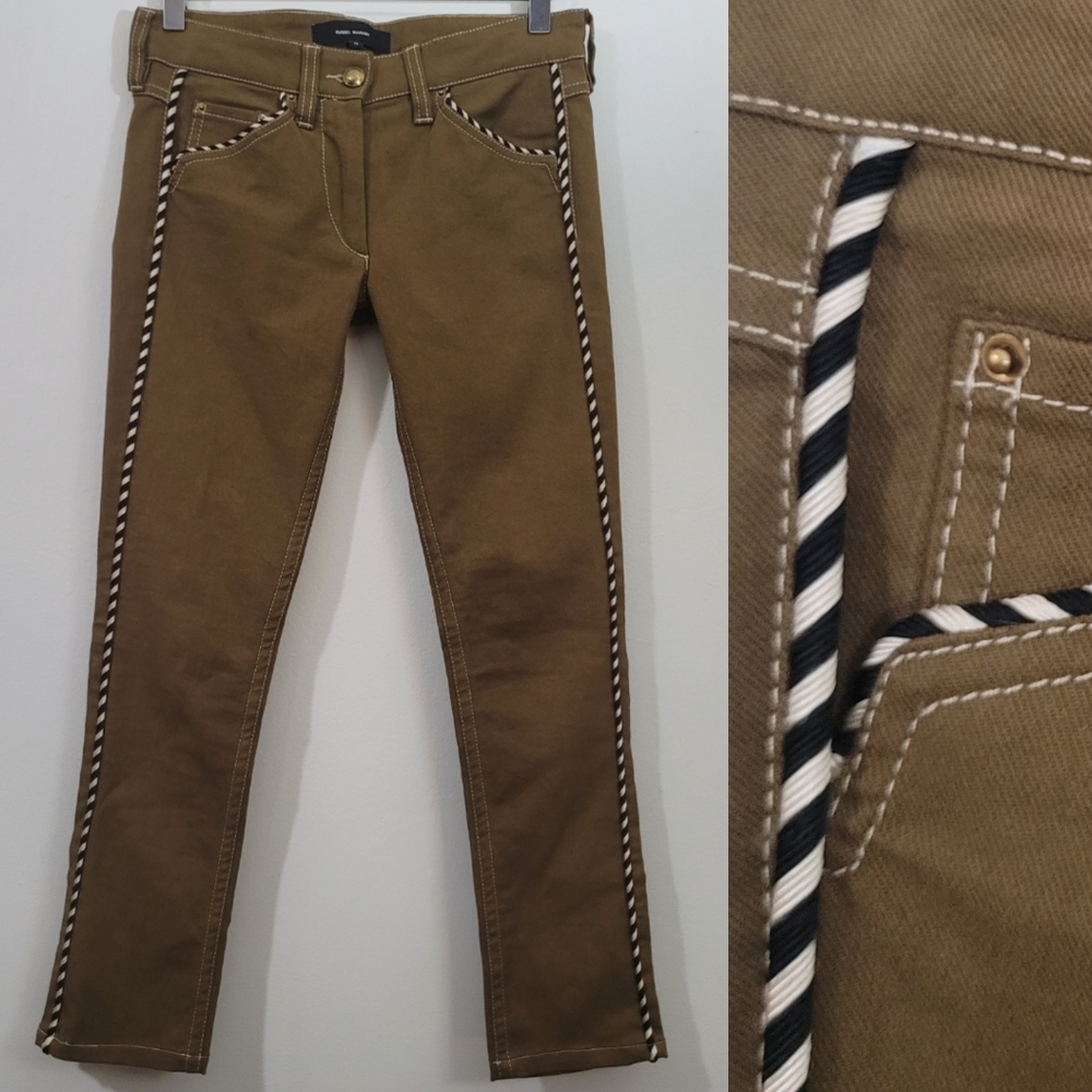 Isabel Marant Slim Jeans With Contrast Western Trim